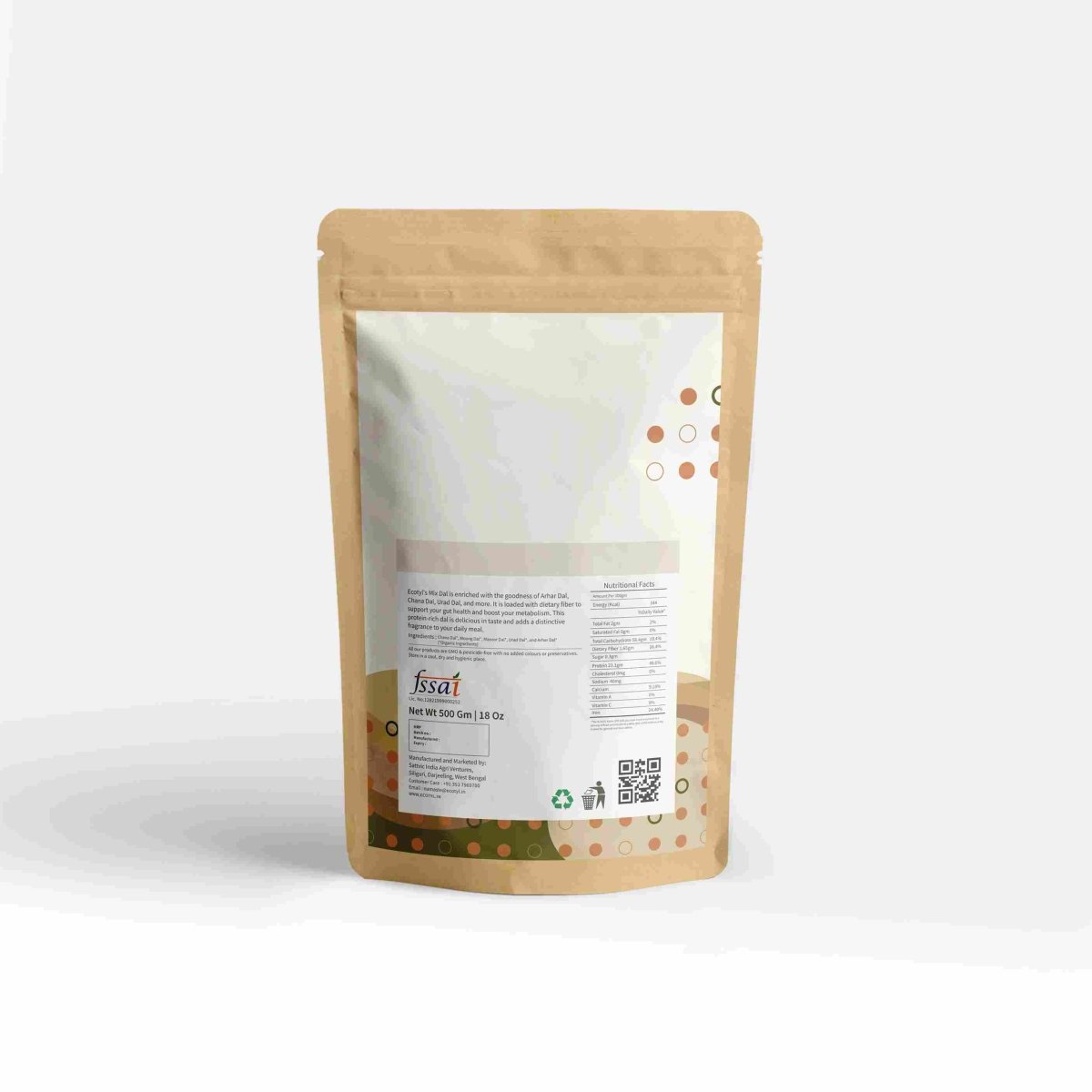 Organic Mix Dal - Set of 2 (500 g Each) | Verified Sustainable by Brown Living™