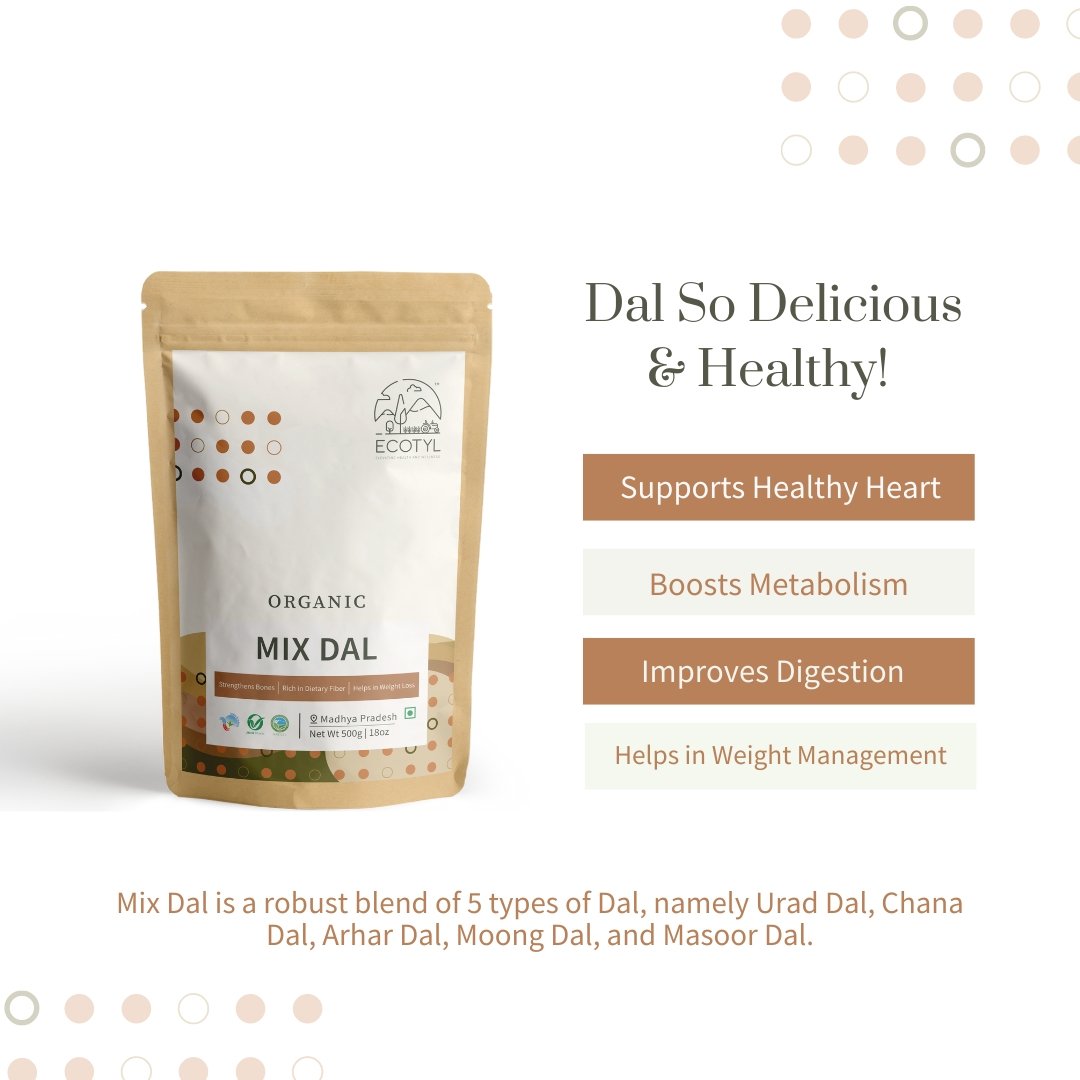 Organic Mix Dal - Set of 2 (500 g Each) | Verified Sustainable by Brown Living™