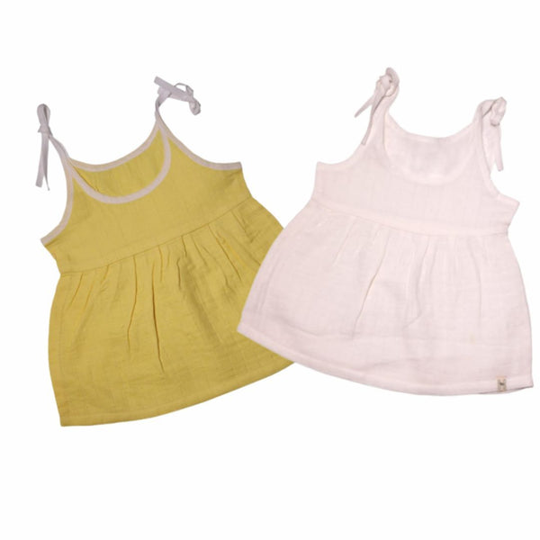 Buy Organic Muslin Cotton frock | Natural Herbal Dyed | Shop Verified Sustainable Kids Frocks & Dresses on Brown Living™