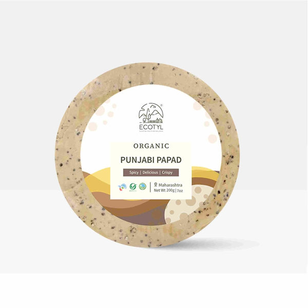 Buy Organic Punjabi Papad- 200 g | Shop Verified Sustainable Healthy Snacks on Brown Living™