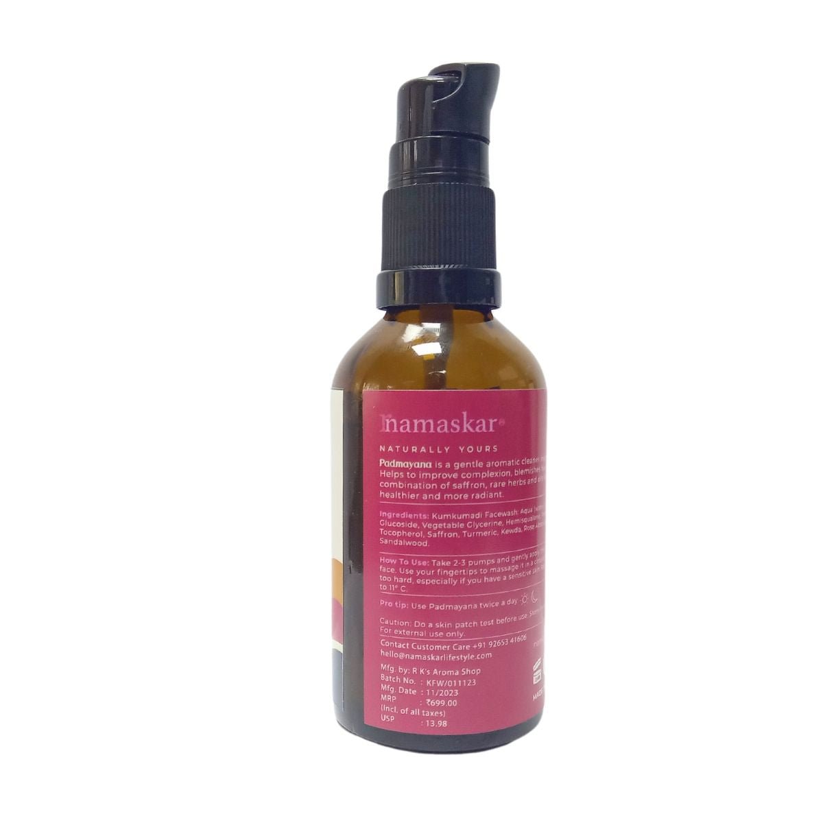 Padmayana - Kumkumadi Face Cleanser – Face Cleanser on Brown Living™. SKU: PAD - SKI - 45 - NAM. Img 3.