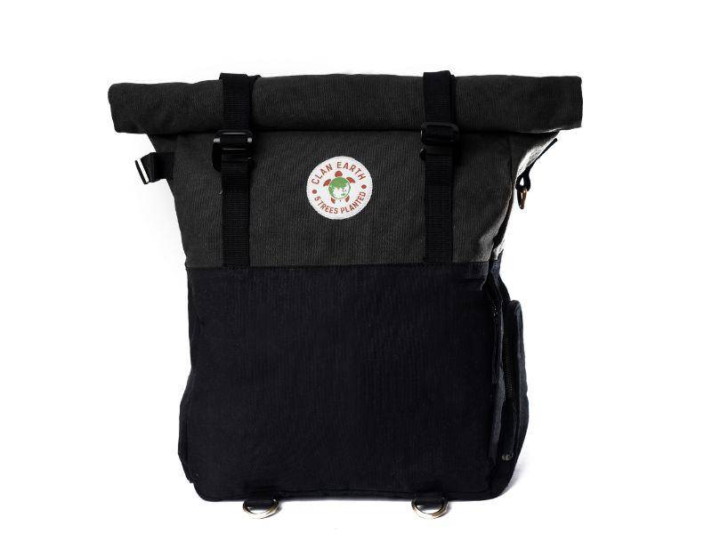 Pangolin Rolltop Backpack - Daily Carry and Travel Backpack - Charcoal Black | Verified Sustainable by Brown Living™