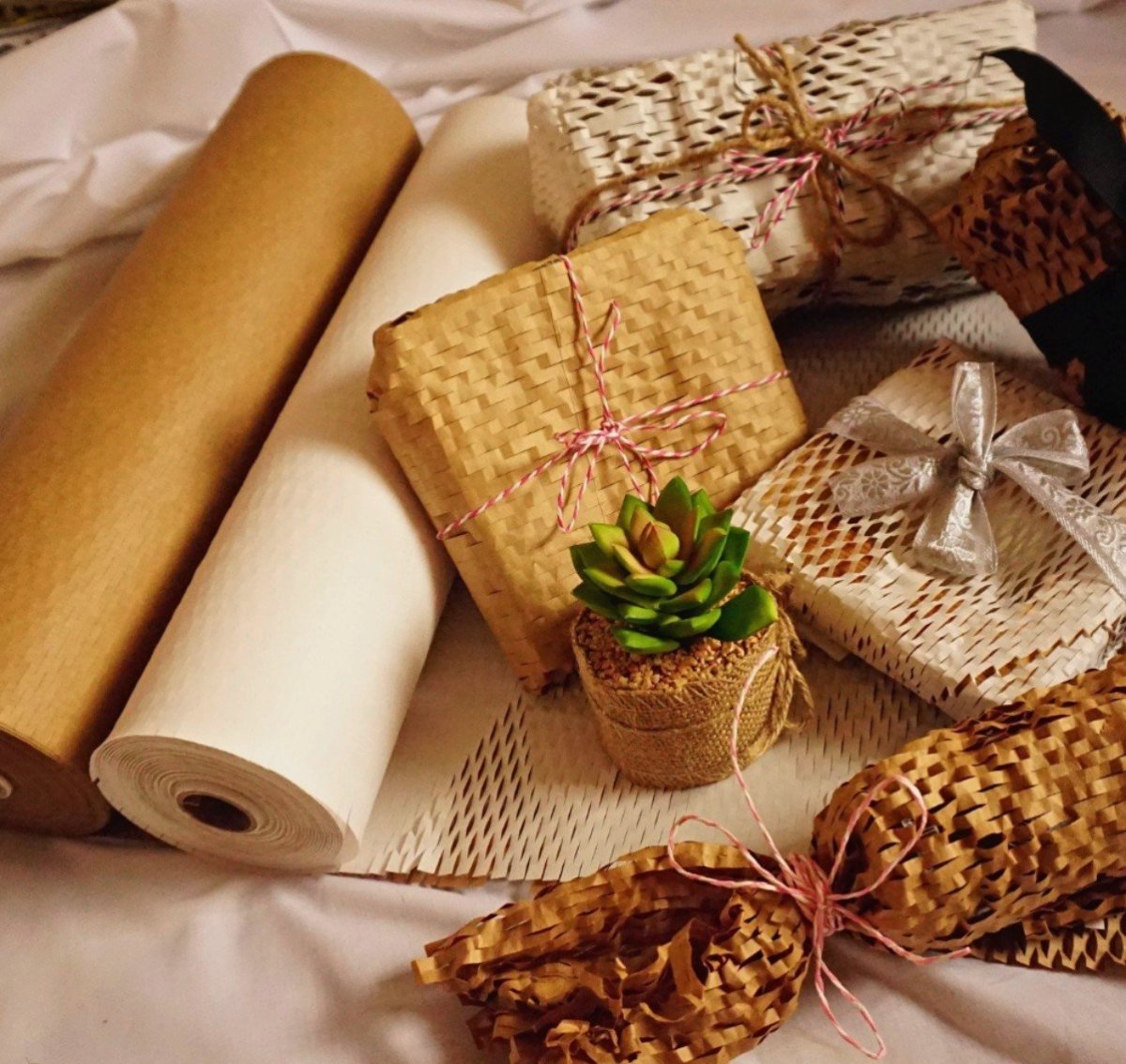 Paper Bubble Wrap | Length 50M | Honeycomb Packaging – Packing Materials on Brown Living™. SKU: 304 - 17162 - ECP03. Img 2.