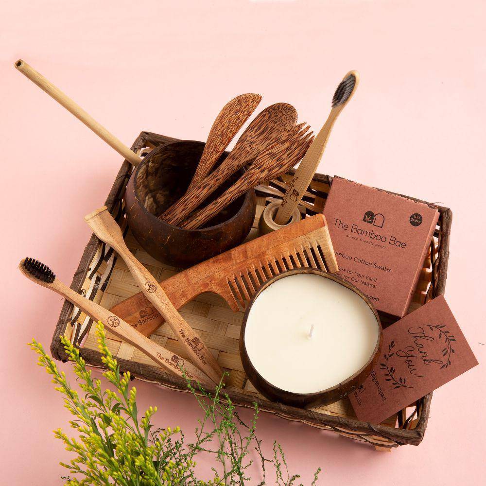 Perfect Essentials Gift Hamper | An Eco - friendly & Plastic - Free Gift Combo – Gift Giving on Brown Living™. SKU: TBB - 56. Img 1.