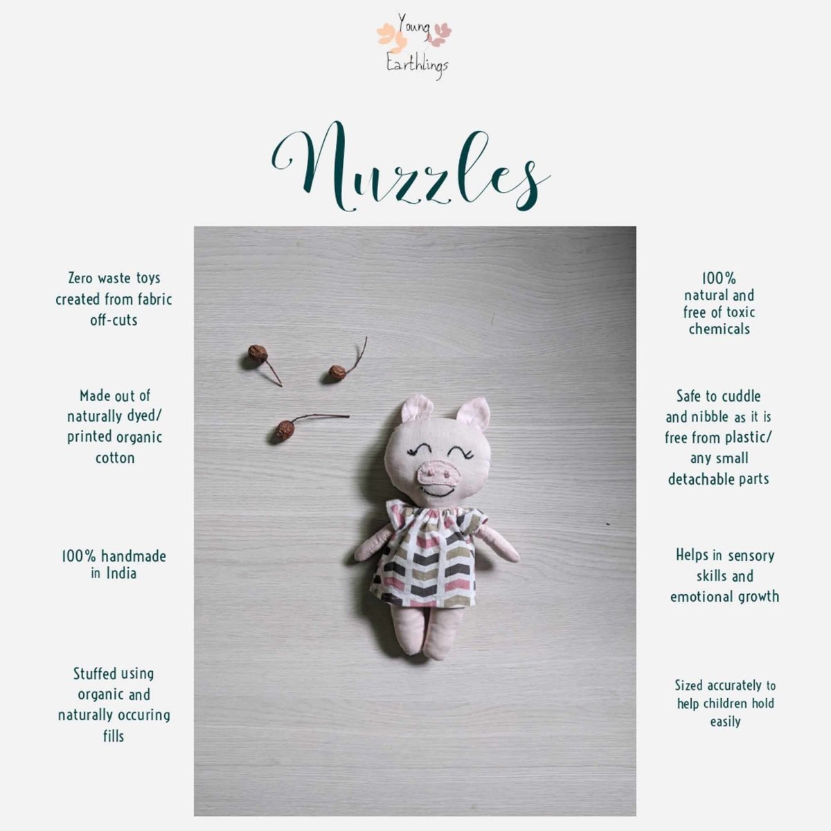 Perry Pig Zero Waste Toy | Verified Sustainable by Brown Living™