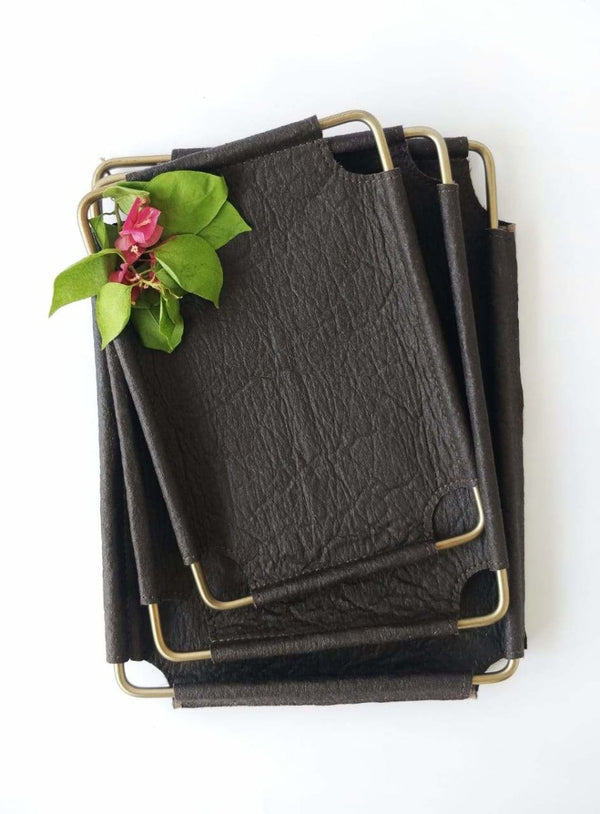 Buy Pinatex Valet Trays - Set of 3 | Shop Verified Sustainable Trays & Platters on Brown Living™