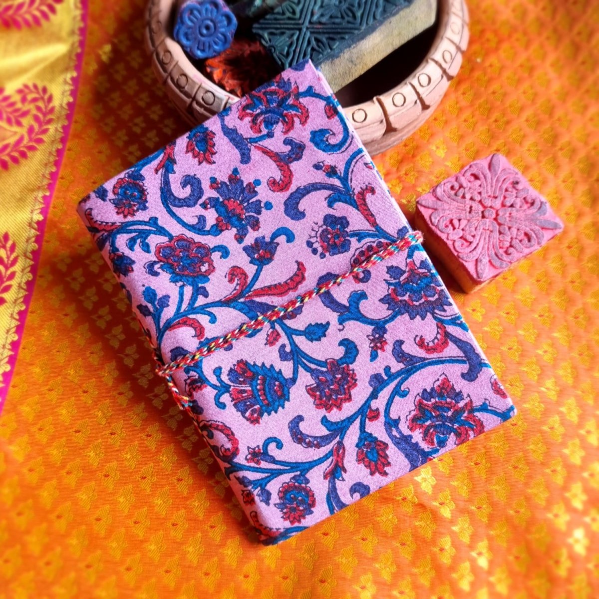 Pink Forest - Upcycled Handloom Fabric Journal | Verified Sustainable by Brown Living™