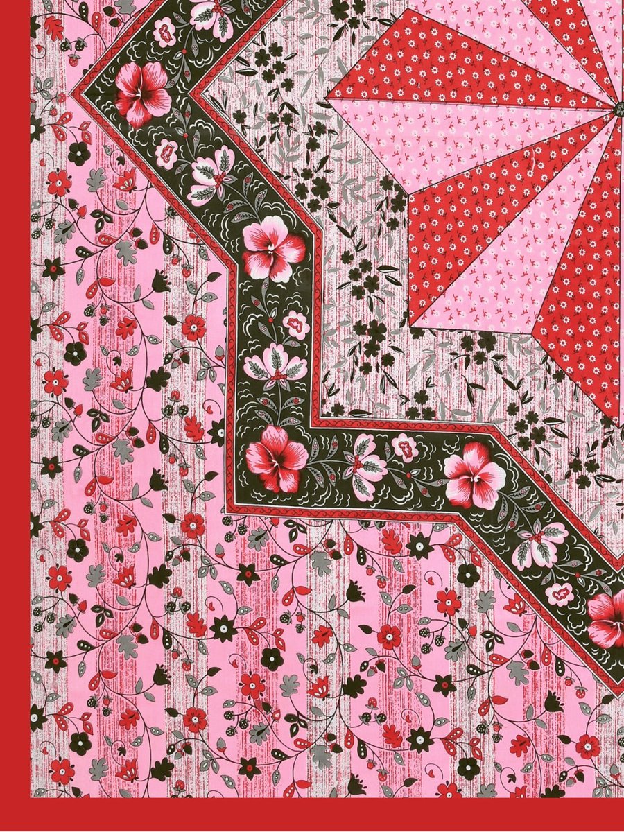 Pink Interiors Paisley Hand Printed Cotton Queen Size Bedding Set | Verified Sustainable by Brown Living™