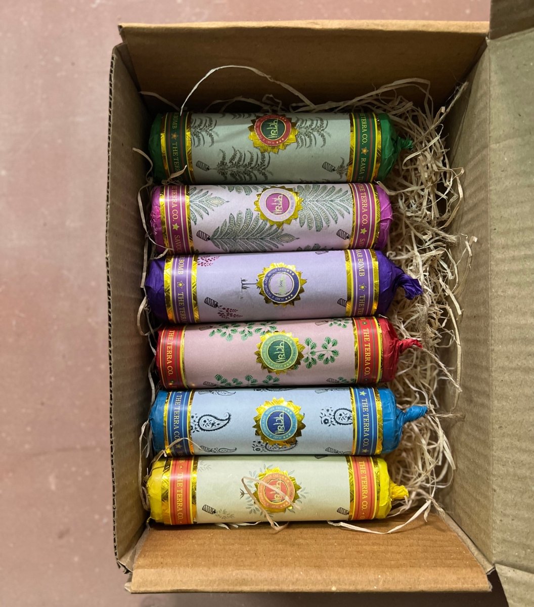 Plantable Beej Patakha, Aanar Bomb, Box of 6 – Seeds on Brown Living™. SKU: TERRA209. Img 1.