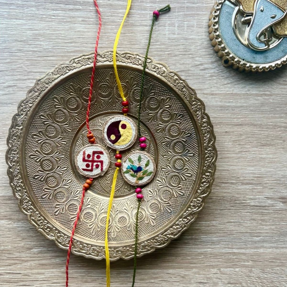 Plantable Rakhis - Set of 3 – Rakhi on Brown Living™. SKU: GRERA07. Img 2.