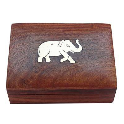 Playing Card Rosewood Deck Case Holder Box with Free Cards – Card Games on Brown Living™. SKU: 1038401. Img 3.