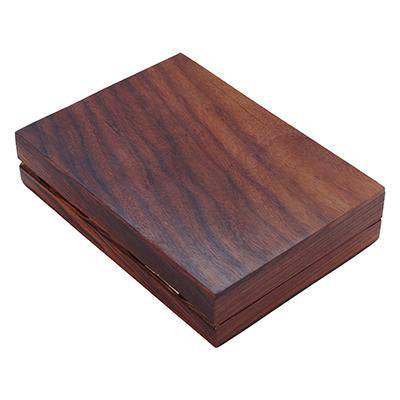 Playing Card Rosewood Deck Case Holder Box with Free Cards – Card Games on Brown Living™. SKU: 1038401. Img 6.