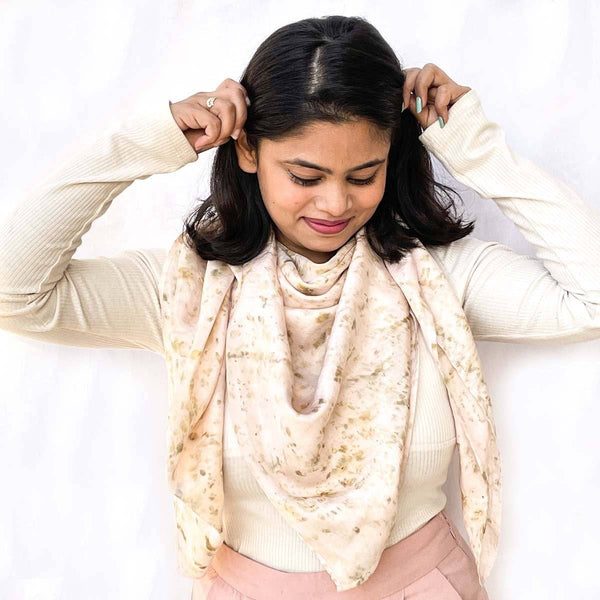 Buy Potpourri Silk Square Scarf | Shop Verified Sustainable Womens Scarf on Brown Living™