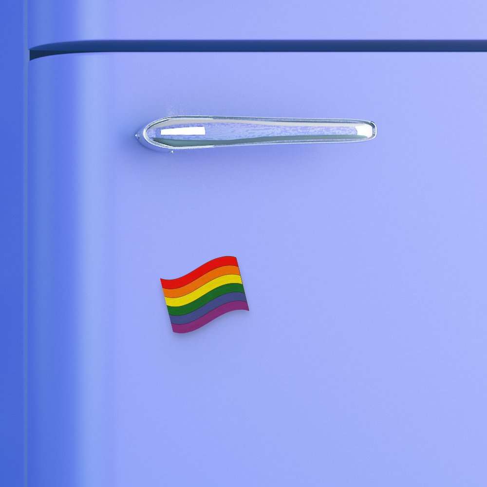 Pride Flag Hand Painted Wooden Magnet | Verified Sustainable by Brown Living™