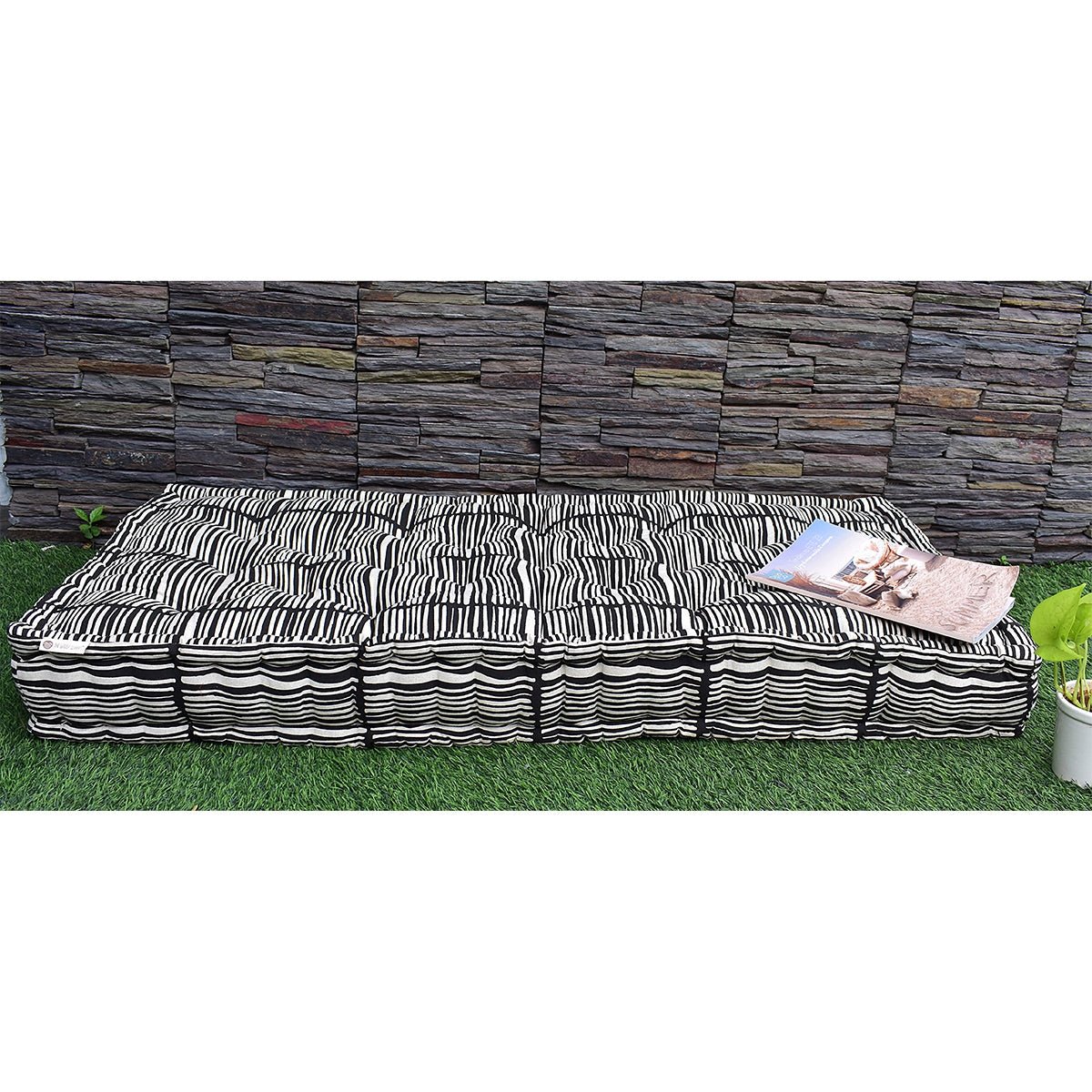 Printed Cotton Mattress (Green) | Verified Sustainable by Brown Living™