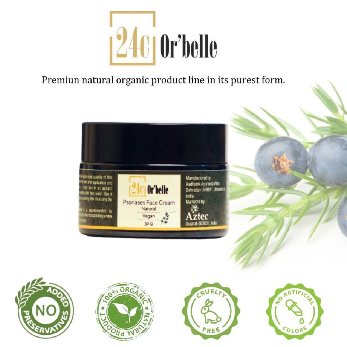 Psoriasis Face Cream - 30 g – Body Butter on Brown Living™. SKU: PERE27. Img 5.