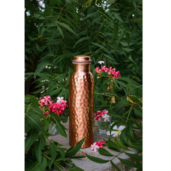 Buy Pure Hammered Copper Bottle | FREE Cotton bag - Taal Mell | Shop Verified Sustainable Bottles & Sippers on Brown Living™