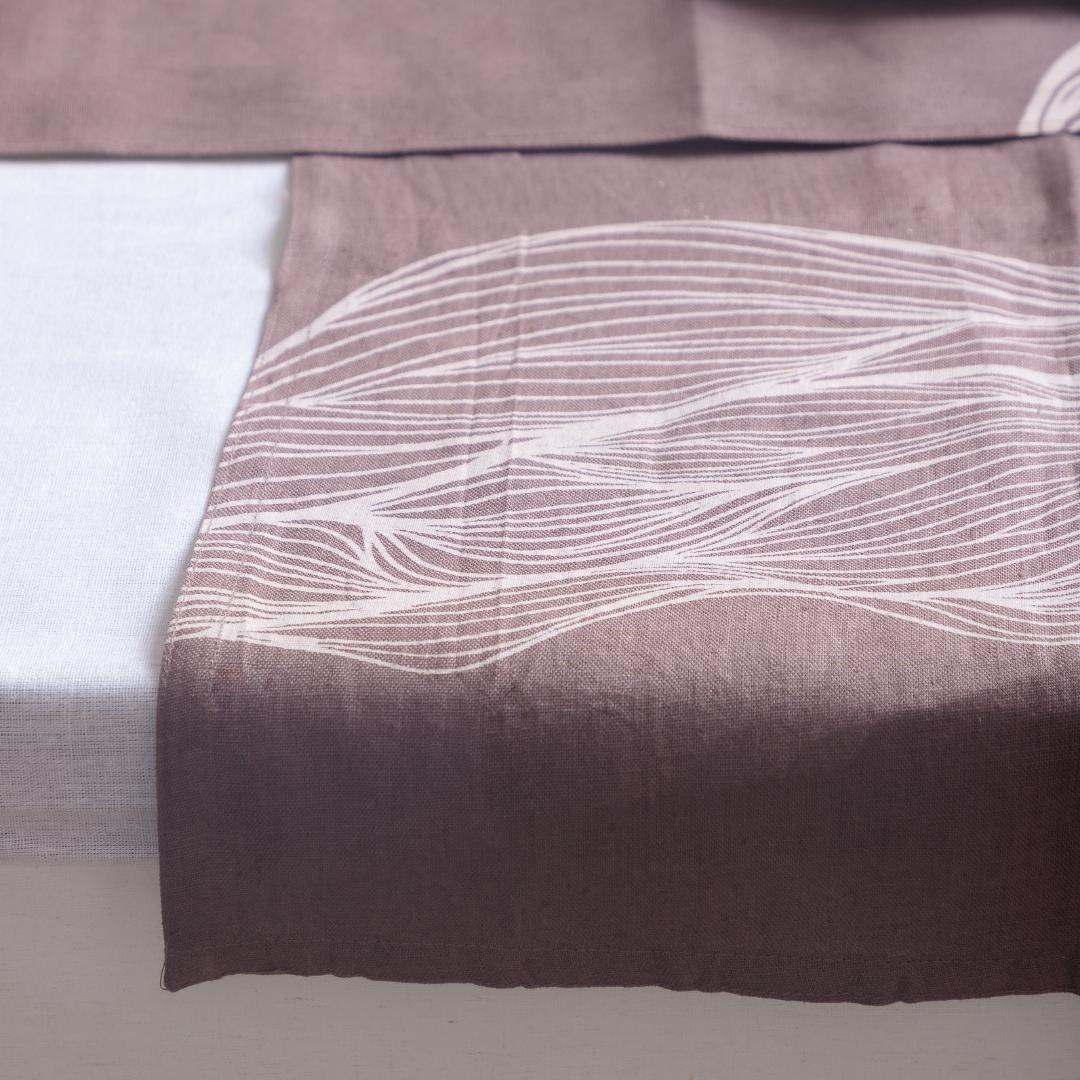 Table Mats | Pure Hemp Hand Printed Placemats | 16x14 inch – Table Linens on Brown Living™. SKU: PRA033TM02. Img 3.