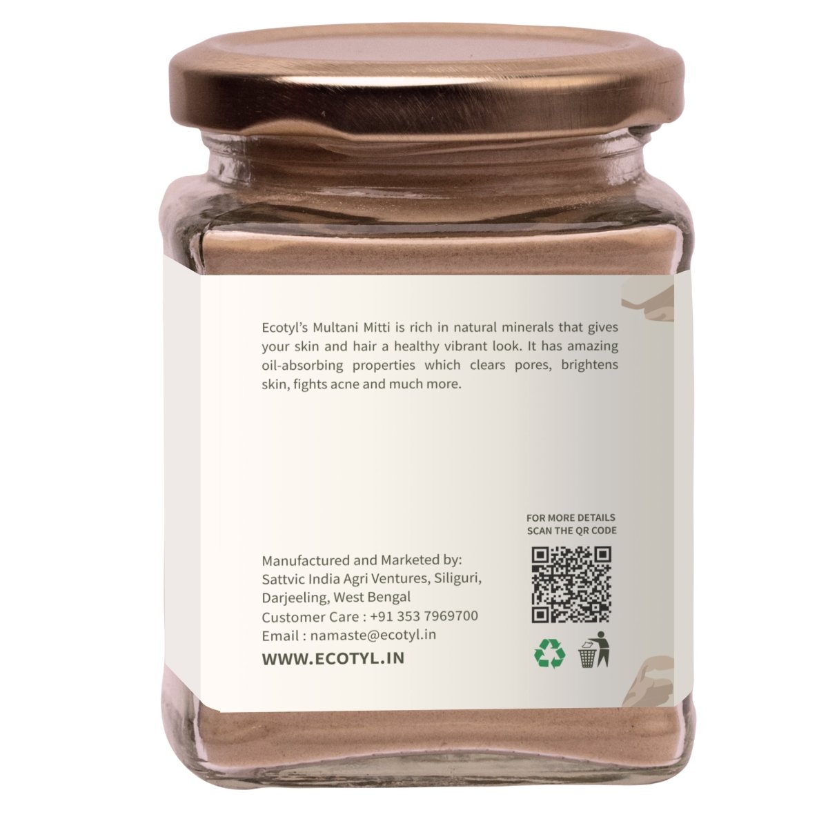 Pure Multani Mitti Face Pack for Exfoliation & Clear Skin - 150g | Verified Sustainable by Brown Living™