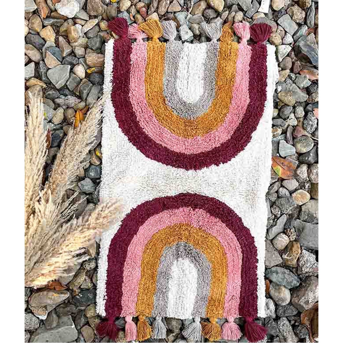 Rainbow Cheer Cotton Bathmat | Verified Sustainable by Brown Living™