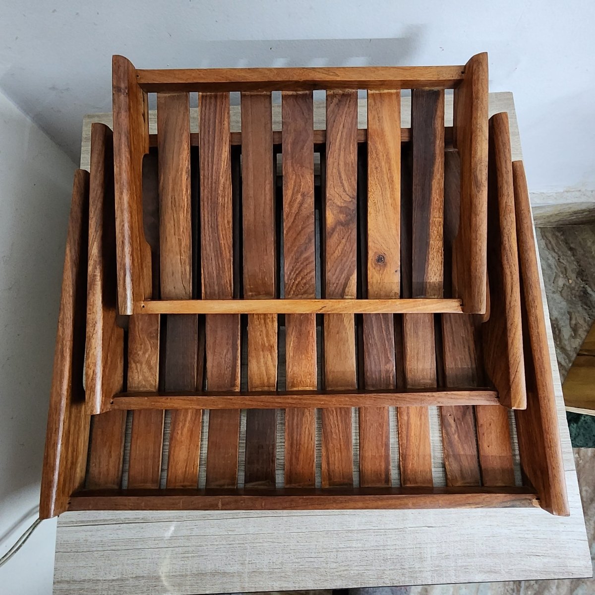 Rectangular Wooden Multipurpose Tray - Set of 3 – Trays & Platters on Brown Living™. SKU: 1328. Img 1.