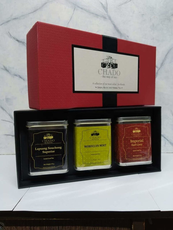 Buy Red & Black Tea Box Gift Hamper | Shop Verified Sustainable Gift Hampers on Brown Living™