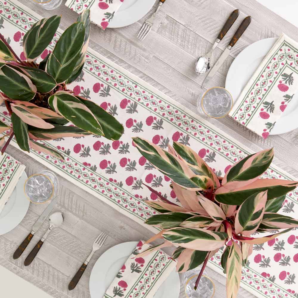 Red Blush Table Runner 14x71 Inches | Verified Sustainable by Brown Living™