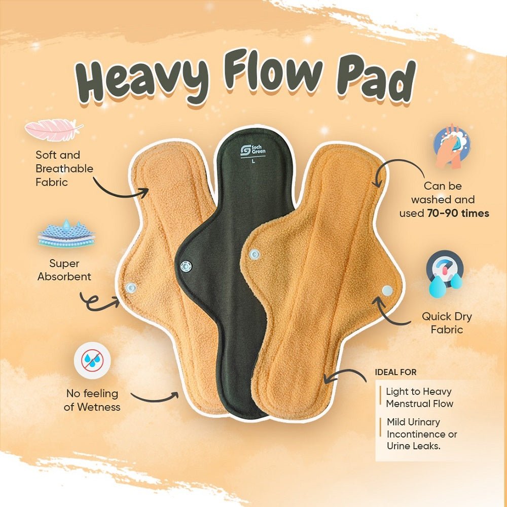 Urine Leak Reusable Cloth Pads (Quick Dry) (3 pcs) – Sanitary Pad on Brown Living™. SKU: SG - ULRP. Img 6.
