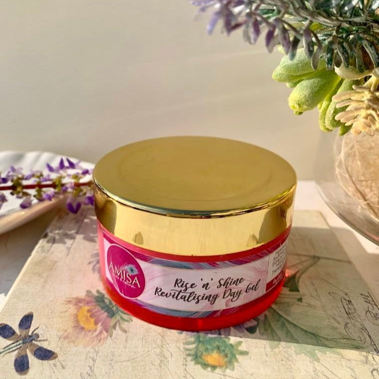 Rise 'n' Shine Revitalising Day Gel – Face Cream on Brown Living™. SKU: AM1008. Img 1.