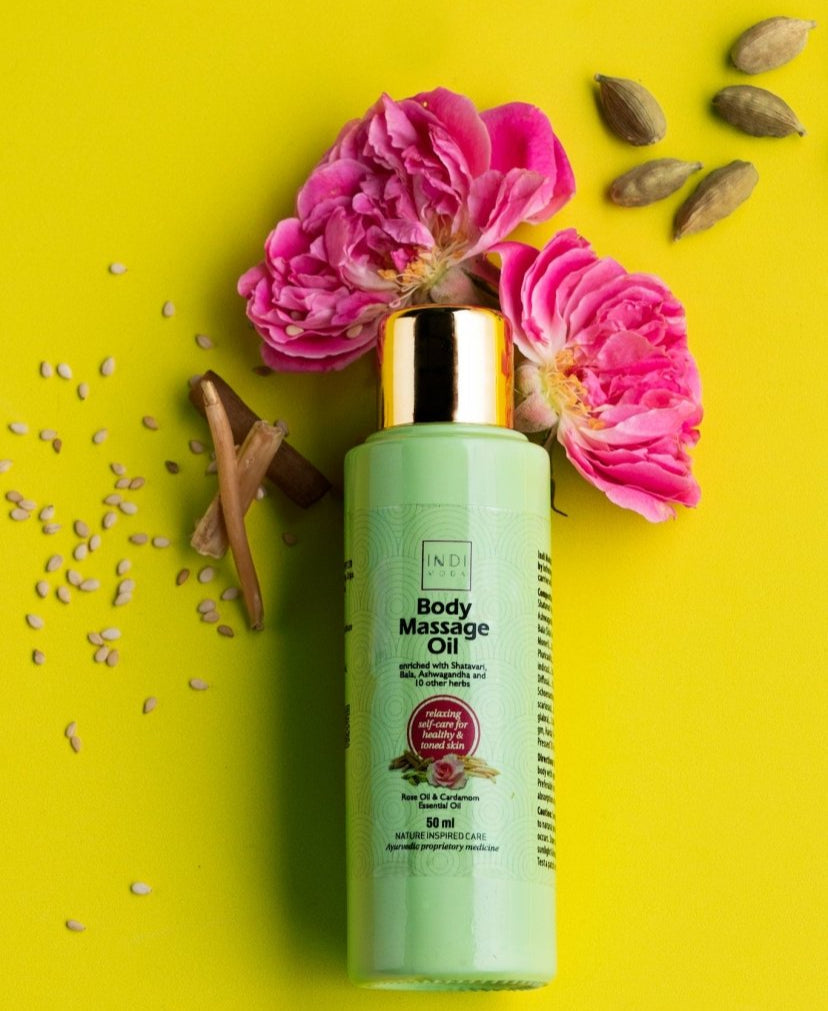 Rose & Cardamom Body Massage Oil | Verified Sustainable by Brown Living™