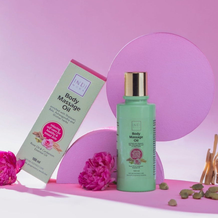 Rose & Cardamom Body Massage Oil | Verified Sustainable by Brown Living™