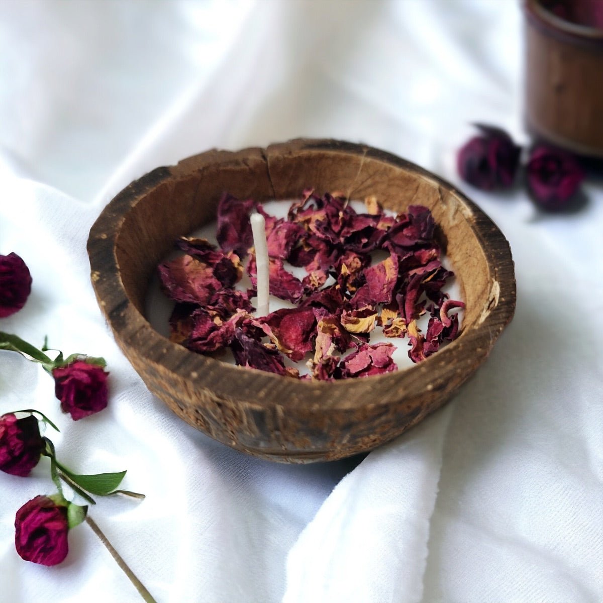 Rose Garden Cocoshell Soy Wax Candle – Candles & Fragrances on Brown Living™. SKU: BL_ASC_24 - 6. Img 1.