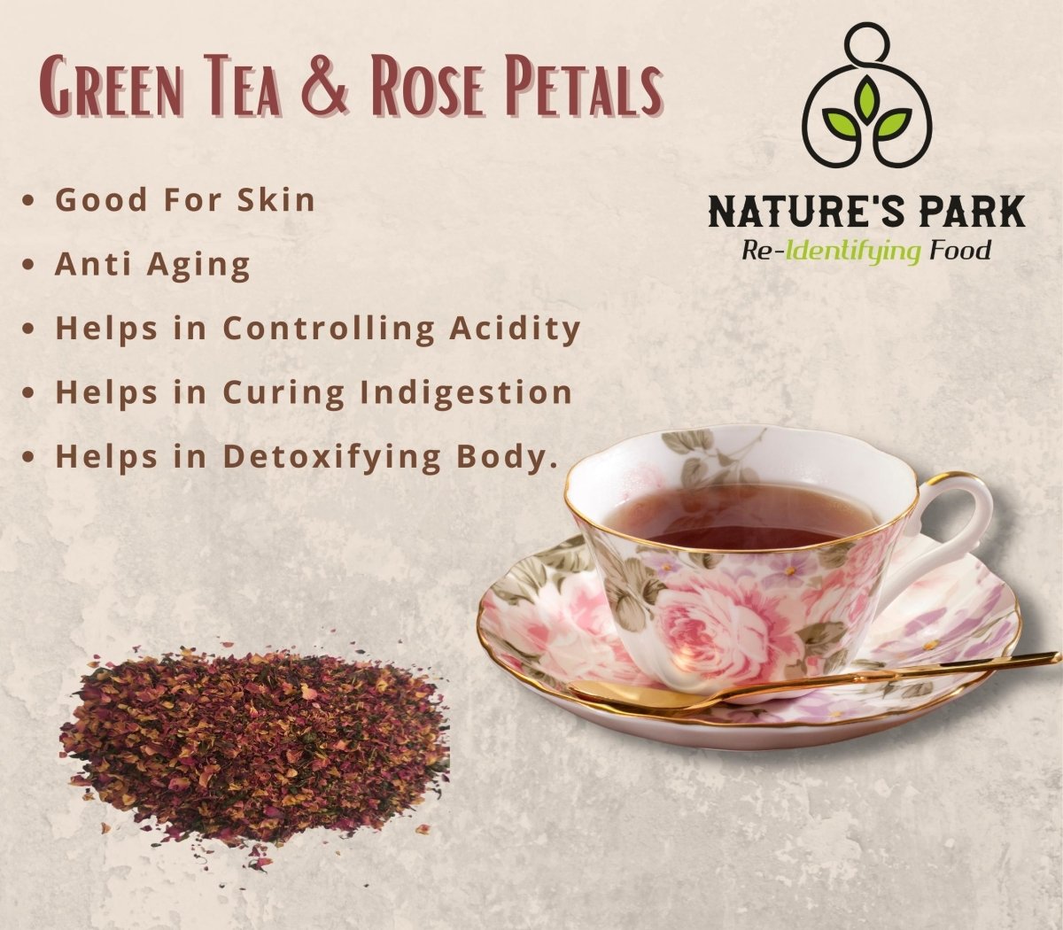 Rose Green Tea (500 g) | Verified Sustainable by Brown Living™