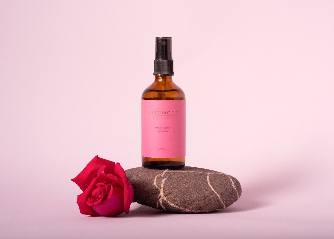 Rose Hydrosol – Face Toner on Brown Living™. SKU: TV - FM - 02. Img 4.