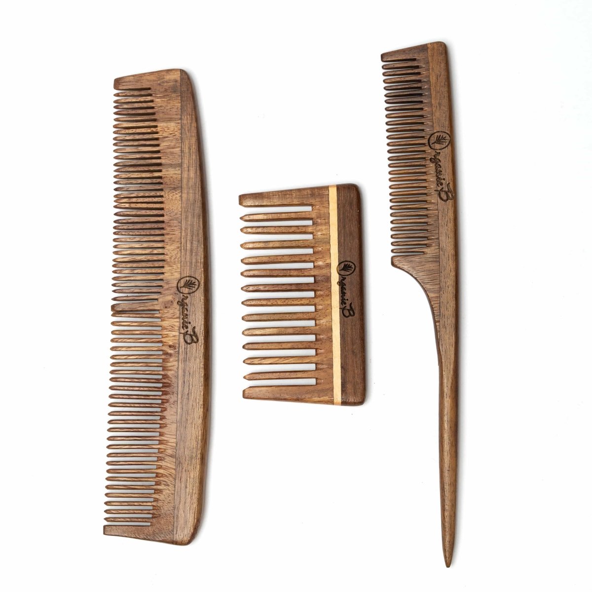 Rosewood Comb Combo - Pack of 3 – Hair Comb on Brown Living™. SKU: ROSEWOODCOMB3. Img 2.