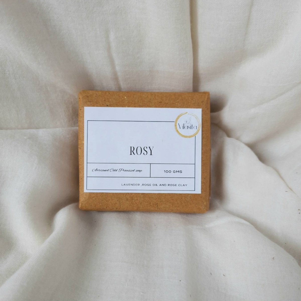 Rosy Soap - Rose Oil, Lavender & Rose Clay – Body Soap on Brown Living™. SKU: ROSCOL10001. Img 1.