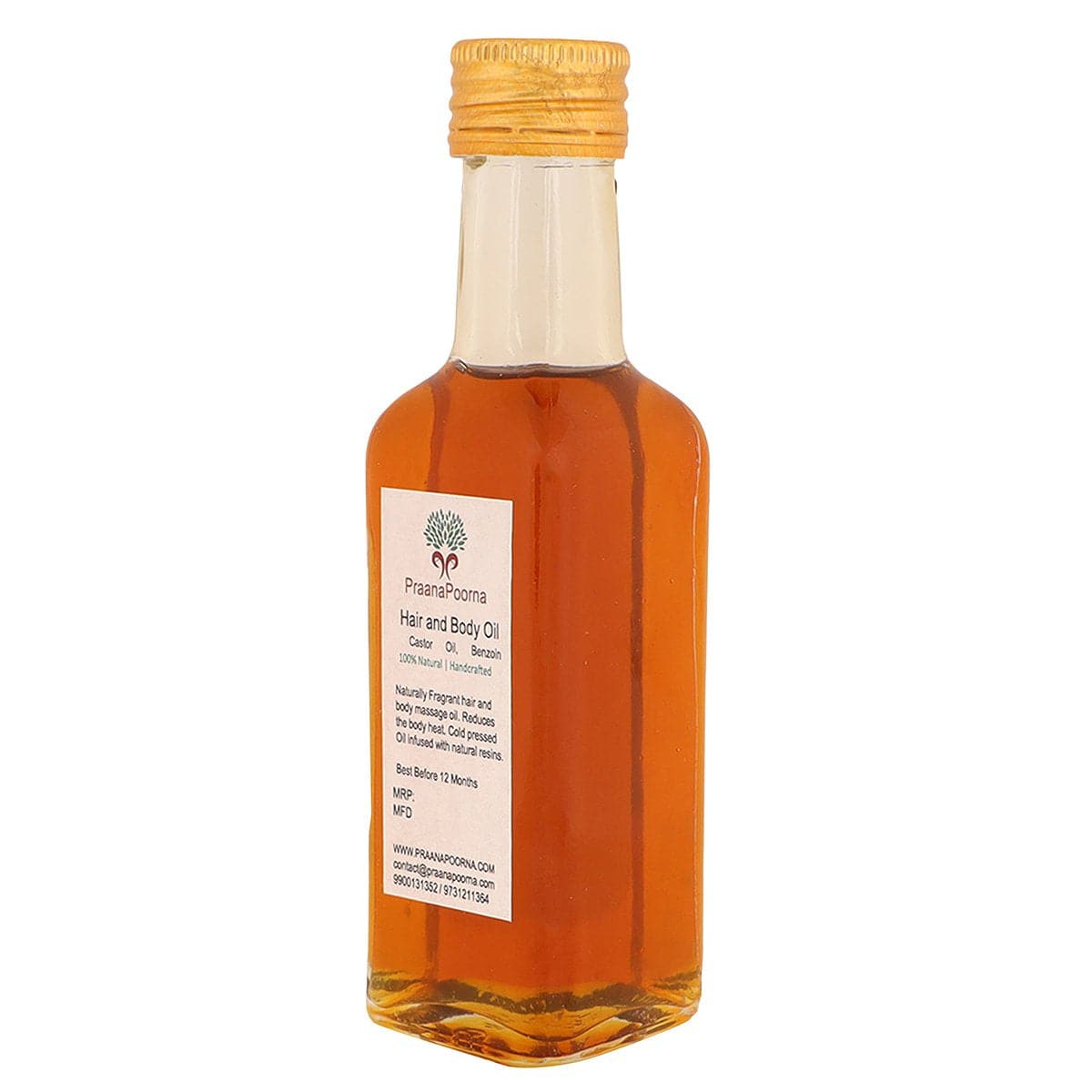 Sambrani Resin Infused Castor Oil 100ml – Body Oil on Brown Living™. SKU: 133 - 08241 - praanapoorna - SKUB7. Img 2.