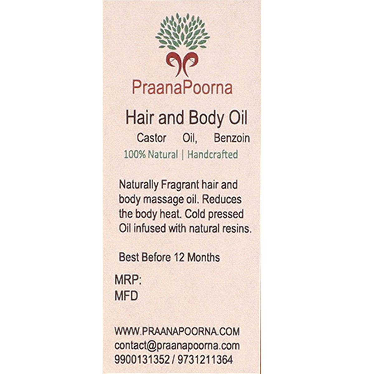 Sambrani Resin Infused Castor Oil 100ml – Body Oil on Brown Living™. SKU: 133 - 08241 - praanapoorna - SKUB7. Img 4.