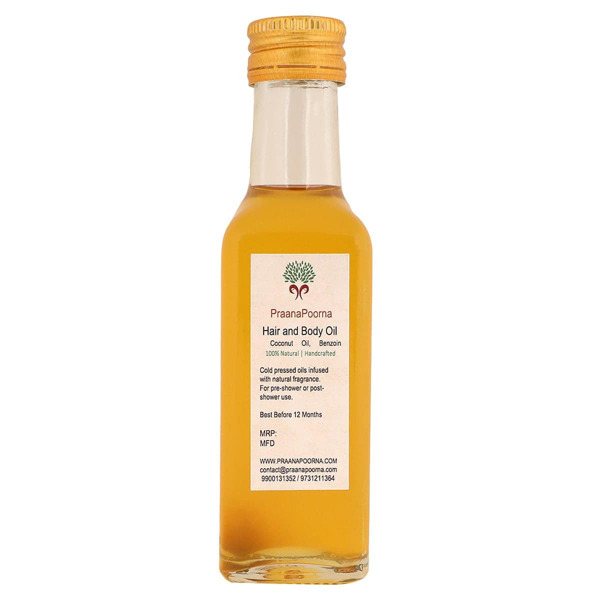 Sambrani Resin Infused Coconut Oil 100ml – Body Oil on Brown Living™. SKU: 133 - 08242 - praanapoorna - SKUB8. Img 1.
