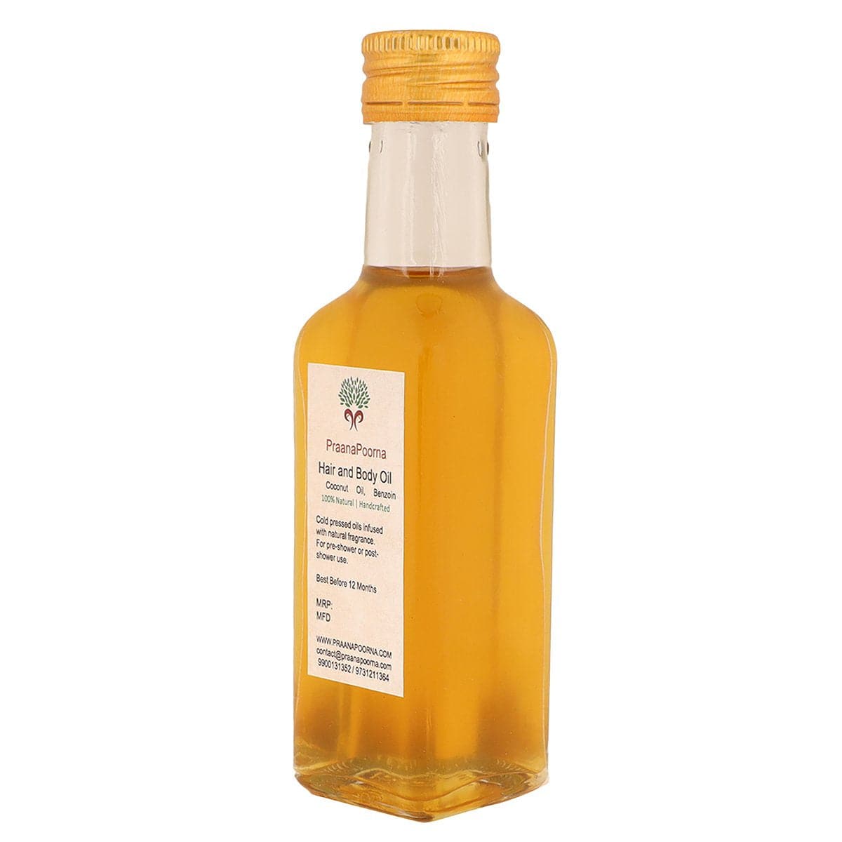 Sambrani Resin Infused Coconut Oil 100ml – Body Oil on Brown Living™. SKU: 133 - 08242 - praanapoorna - SKUB8. Img 2.