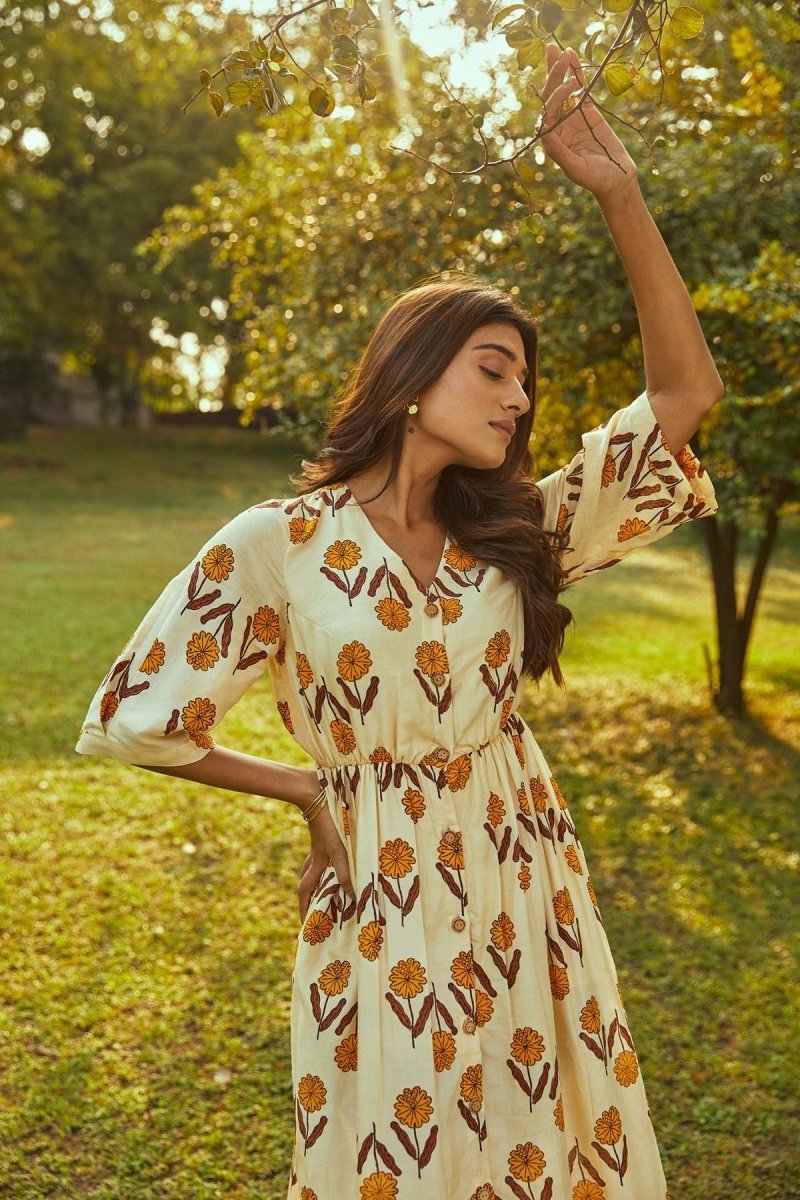 Sandy Acacia Kaftan Dress | Verified Sustainable by Brown Living™