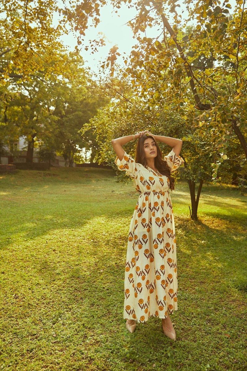 Sandy Acacia Kaftan Dress | Verified Sustainable by Brown Living™