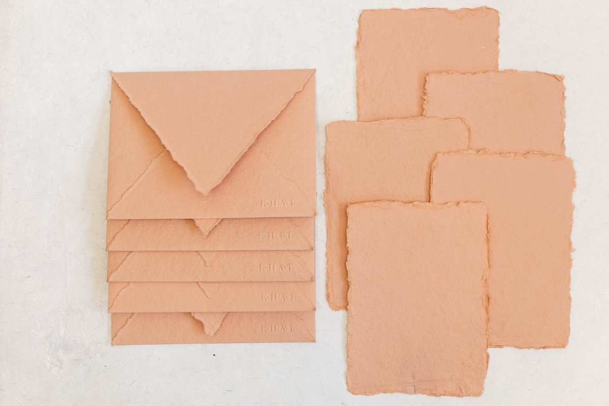 Send A Poem - Pale Pink / Pack Of 5 Blank Card & Envelope – Greeting & Note Cards on Brown Living™. SKU: SR009. Img 3.