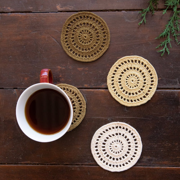 Buy Saanvi Set of 4 Coasters | Shop Verified Sustainable Table Essentials on Brown Living™