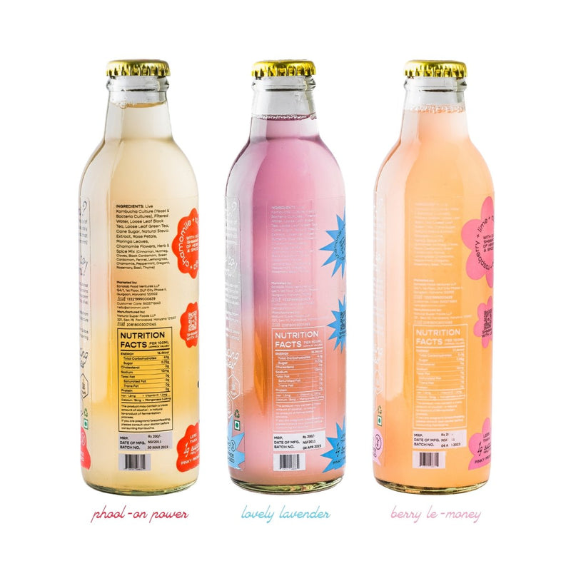 Buy Shimmmi Kombucha - Sparkling Fermented Tea | Color-me-all Box | Box of 6 (250ml x 6) | Shop Verified Sustainable Health & Energy Drinks on Brown Living™