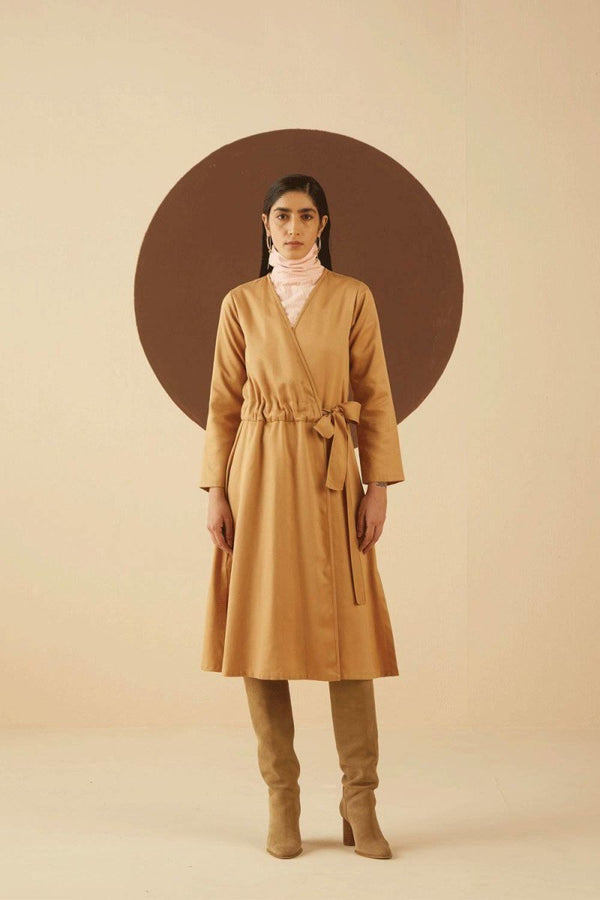 Buy Sierra Solid Wrap Dress | Shop Verified Sustainable Womens Dress on Brown Living™