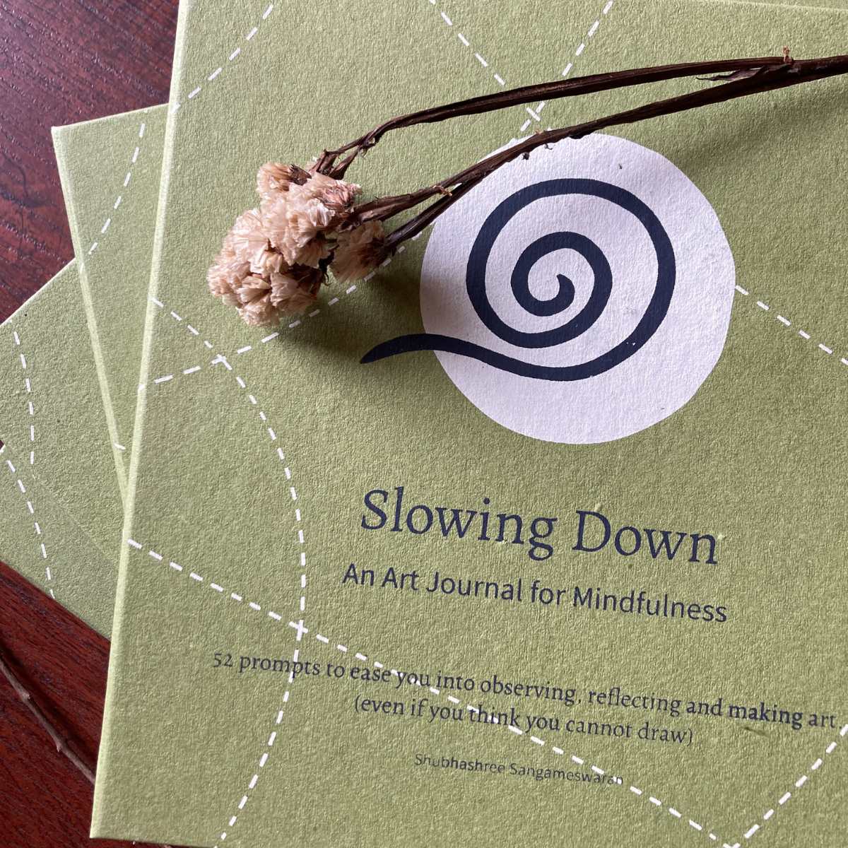 Slowing Down Art Journal made from textile waste | For mindfulness – Notebooks & Notepads on Brown Living™. SKU: BL - 34. Img 2.