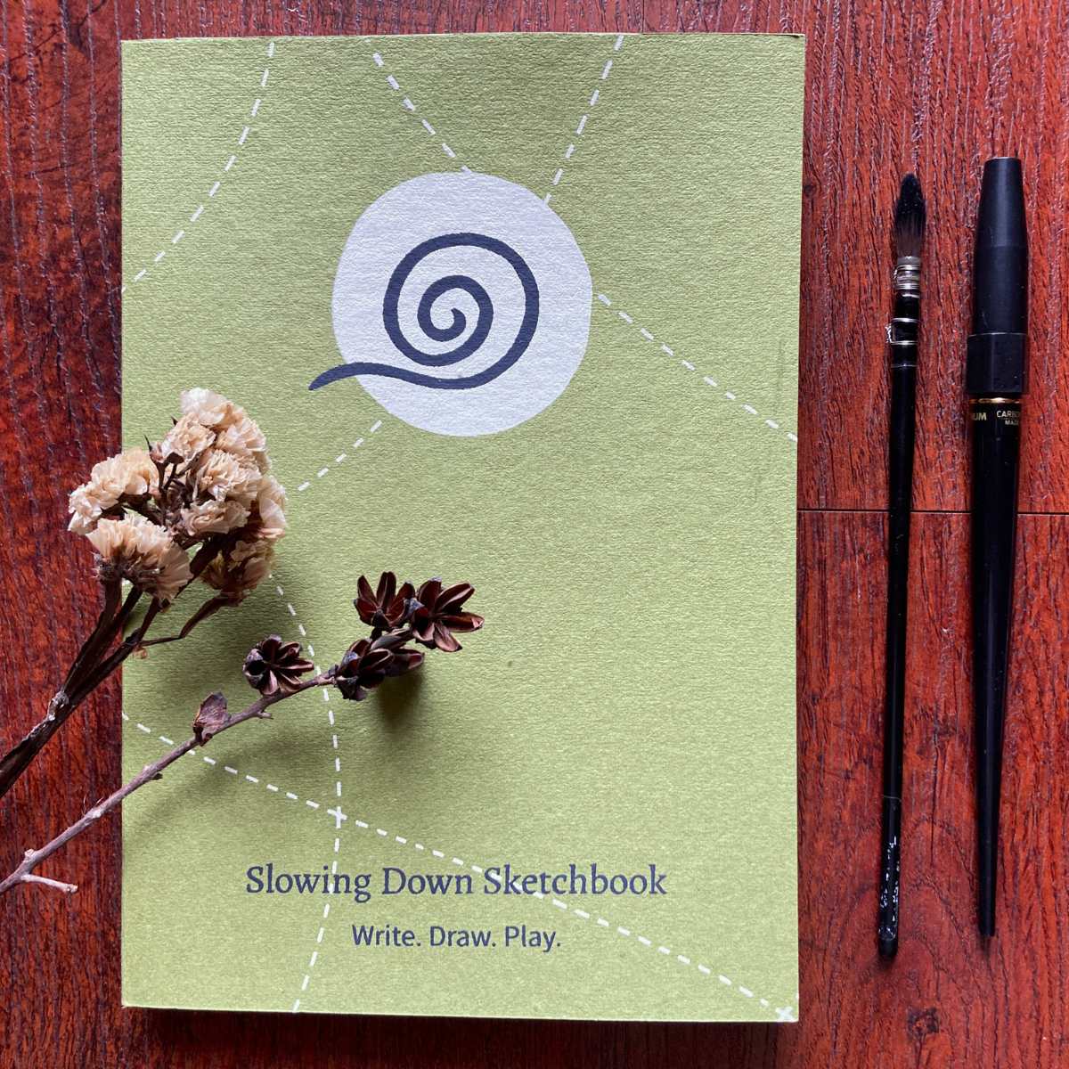 Slowing Down Sketchbook in A5 size | 96 Pages – Notebooks & Notepads on Brown Living™. SKU: BL - 35. Img 2.