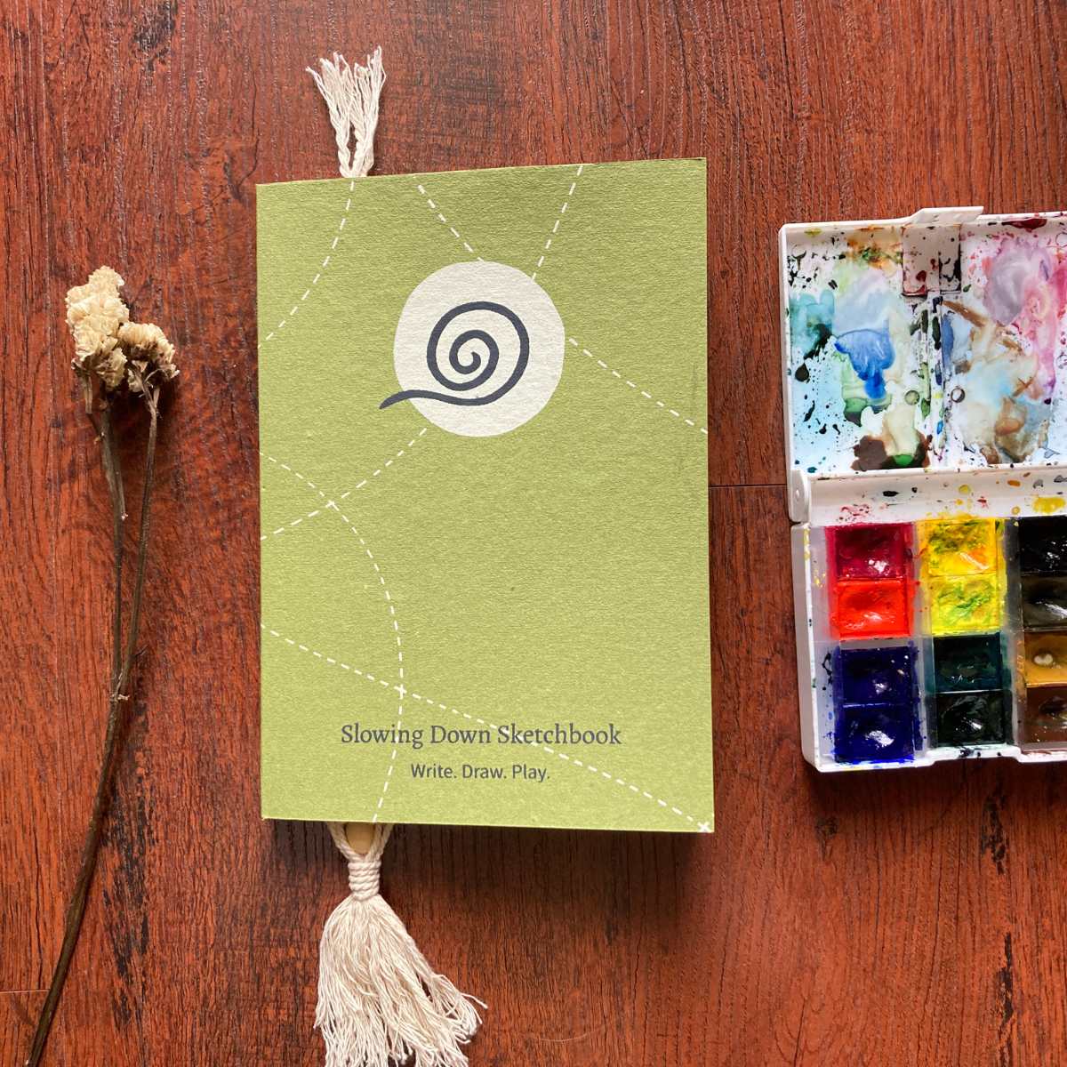 Slowing Down Sketchbook in A5 size | 96 Pages – Notebooks & Notepads on Brown Living™. SKU: BL - 35. Img 1.