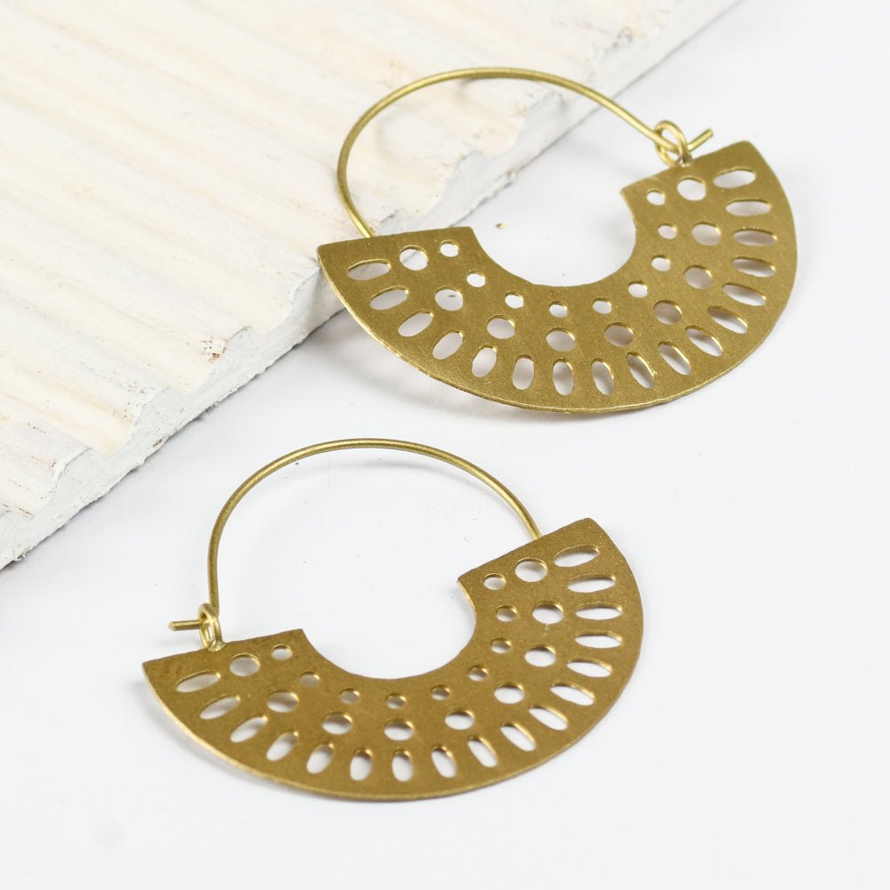 Small Hoop Patterned Earrings | Verified Sustainable by Brown Living™
